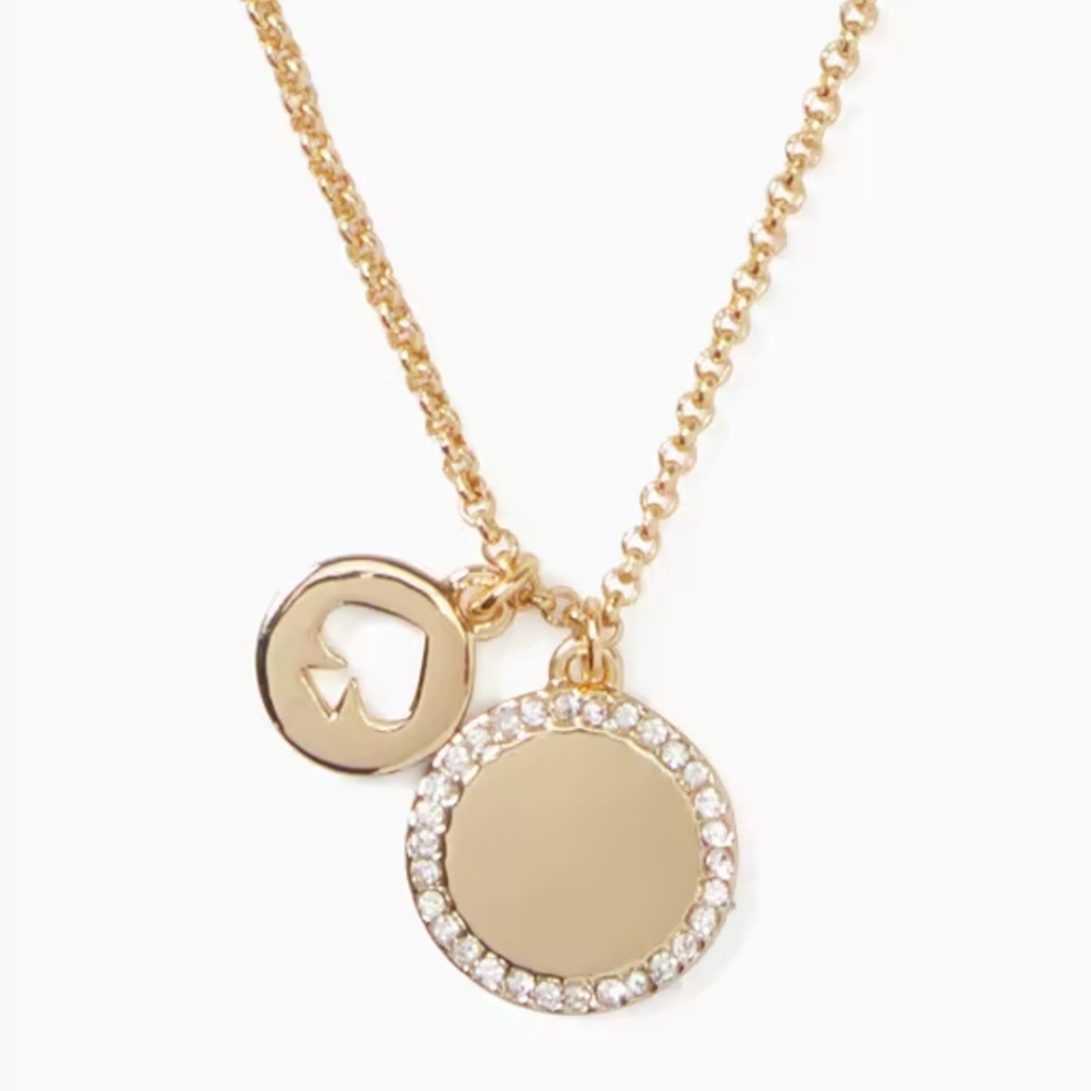 Spot The Spade Pave Charm Pendant Necklace